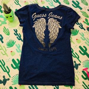 Guess jeans bling hearts T-shirt